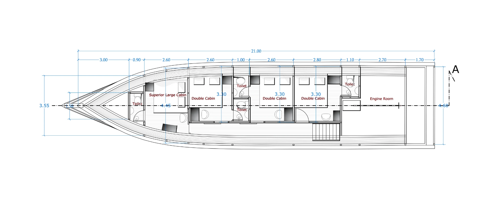 Our latest riverboat design evolution by our in-house architect, 2025